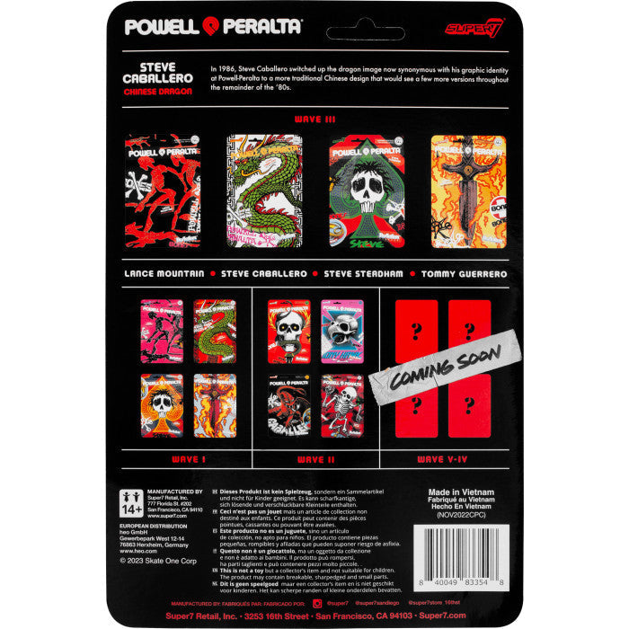 Super7 x Powell Peralta Caballero, Mountain, Steadham & Guerrero Wave 3 ReAction Figures