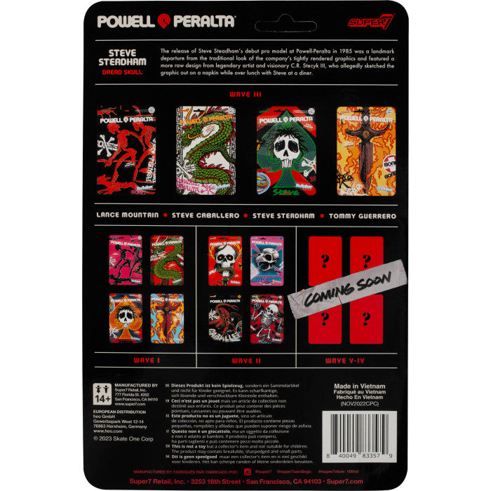 Super7 x Powell Peralta Caballero, Mountain, Steadham & Guerrero Wave 3 ReAction Figures