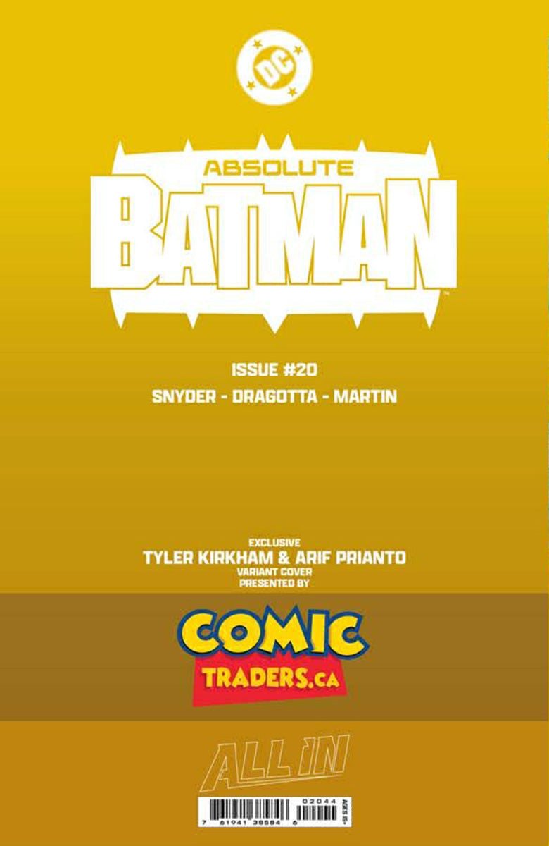 [GOLD FOIL] ABSOLUTE BATMAN #20 TYLER KIRKHAM FREEZE CONVENTION EXCLUSIVE VIRGIN VAR (07/29/2026) - Golden Apple Comics