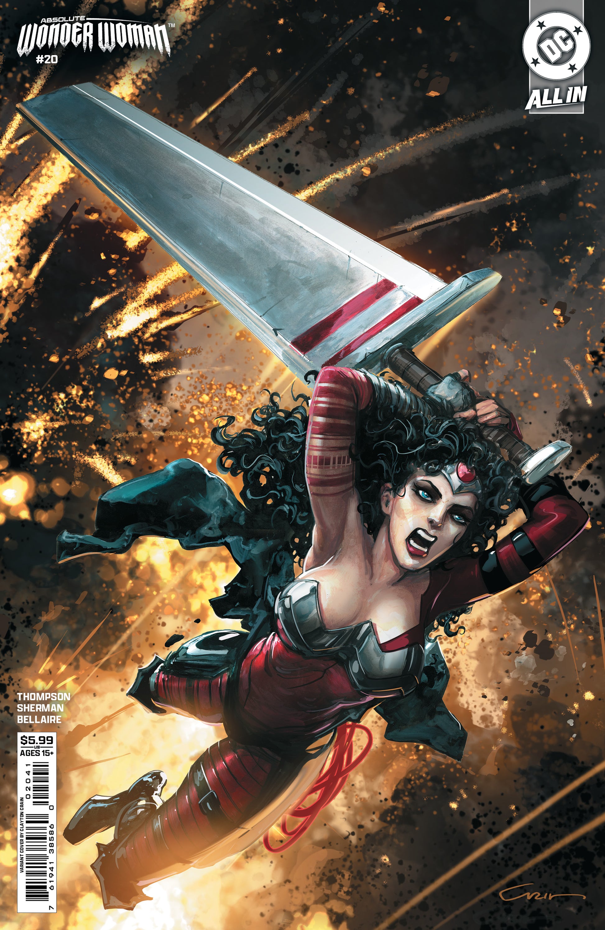 Absolute Wonder Woman #20 D Clayton Crain Variant (05/27/2026) Dc - Golden Apple Comics
