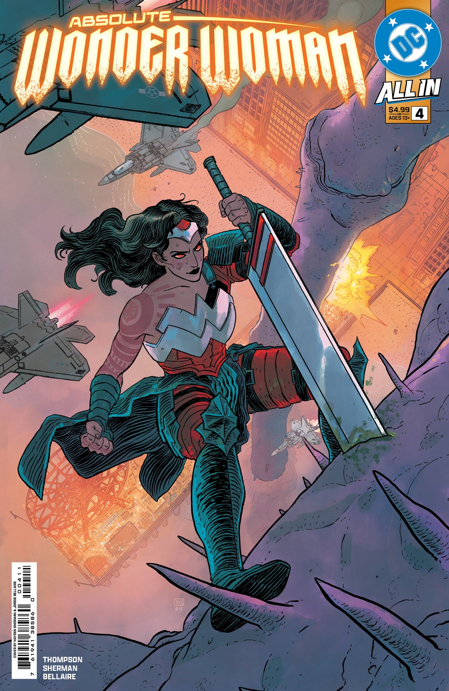 Absolute Wonder Woman #4 A Hayden Sherman Kelly Thompson (01/22/2025) Dc