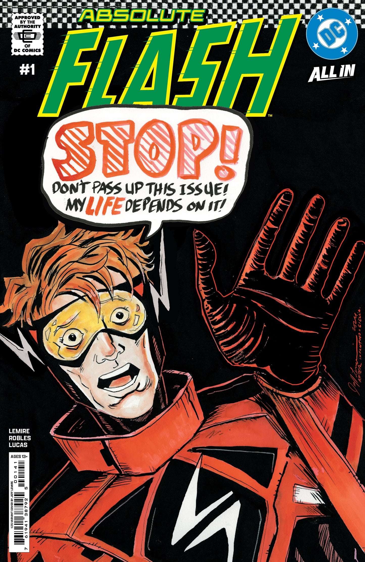 Absolute Flash #1 I 1:25 Jeff Lemire Variant (03/19/2025) Dc