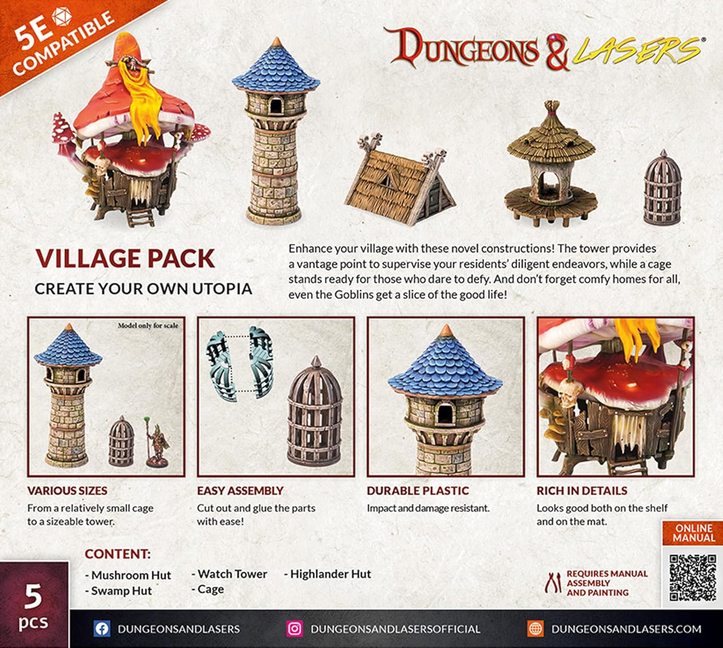 Dungeons & Lasers: Village Pack - Golden Apple Comics