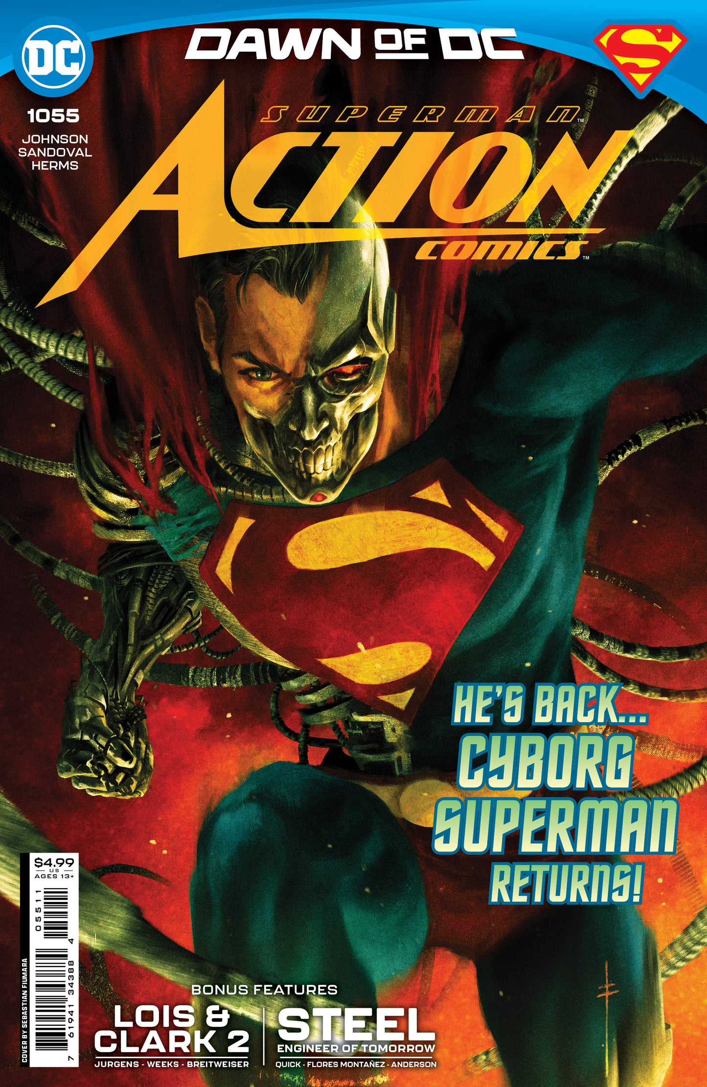 Superman Action Comics #1055 A Sebastian Fiumara Cyborg (05/23/2023) Dc