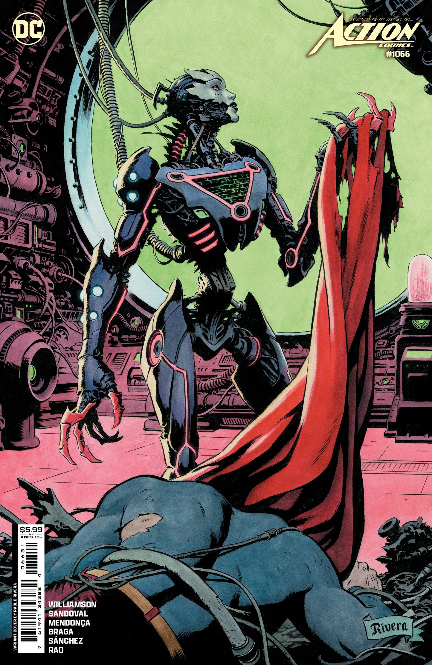 Superman Action Comics #1066 C Paolo Rivera Variant (House Of Brainiac) (06/18/2024) Dc