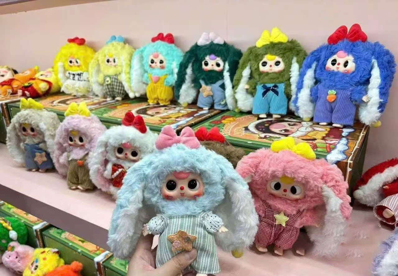 Baby Three V2 Rabbit Macaron Cute Bunny Plush Series Blind Box (1 Blind Box)