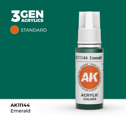 AK Interactive Acrylic Paints: 3Gen Acrylics - Emerald - Standard