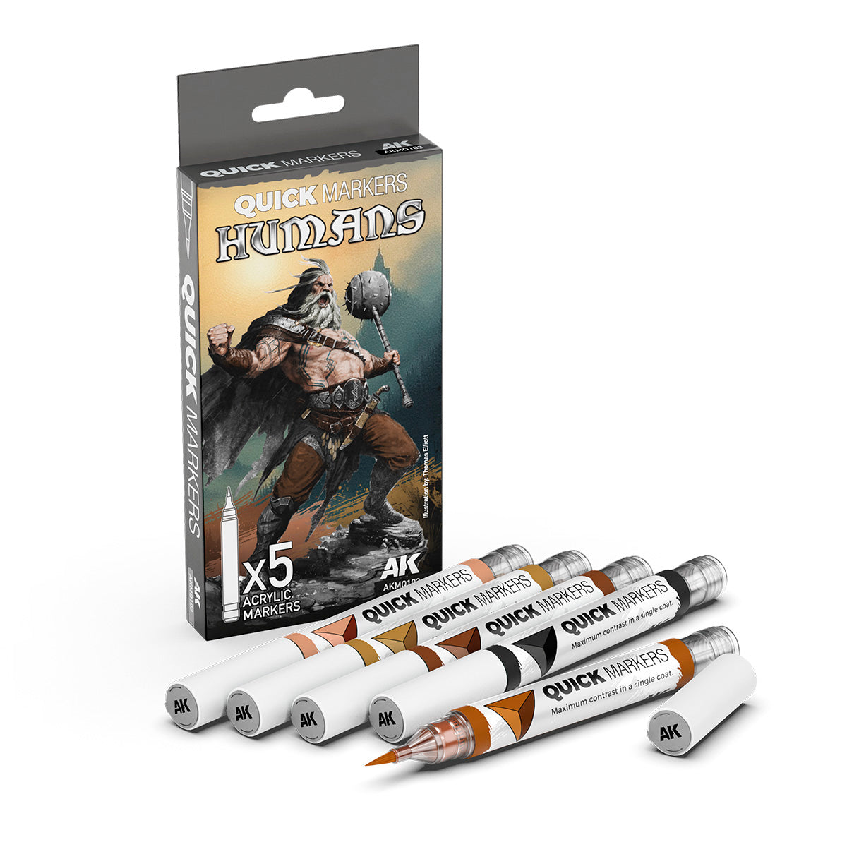 AK Interactive Markers: Quick Markers - Humans Set (5) - Golden Apple Comics