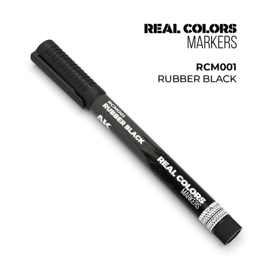 AK Interactive Markers: Real Color Markers - Rubber Black