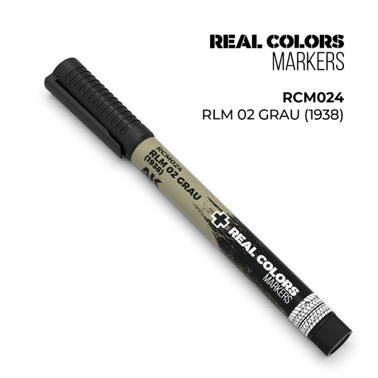 AK Interactive Markers: Real Color Markers - RLM 02 Grau (1938)