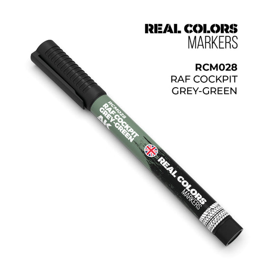 AK Interactive Markers: Real Color Markers - Raf Cockpit Grey-Green