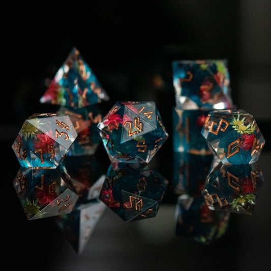 Aloha Sharp-Edged Resin Dice Set