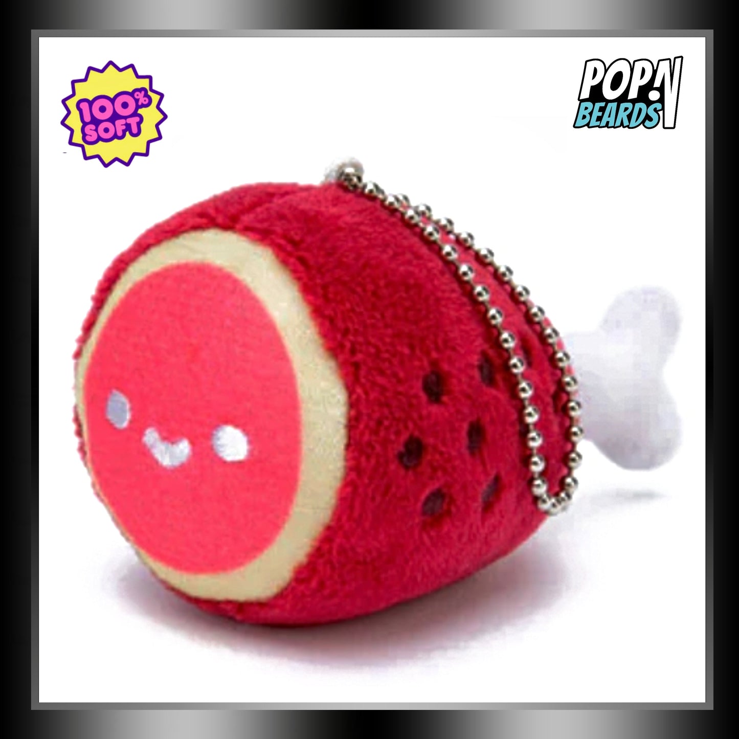 100% Soft: Plush Keychains (Kawaii Food), Hambone