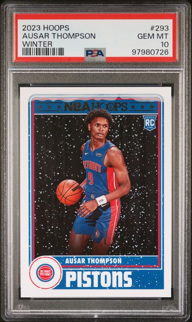 Graded 2023 Hoops Winter Ausar Thompson #293 Rookie RC Basketball Card PSA 10 Gem Mint