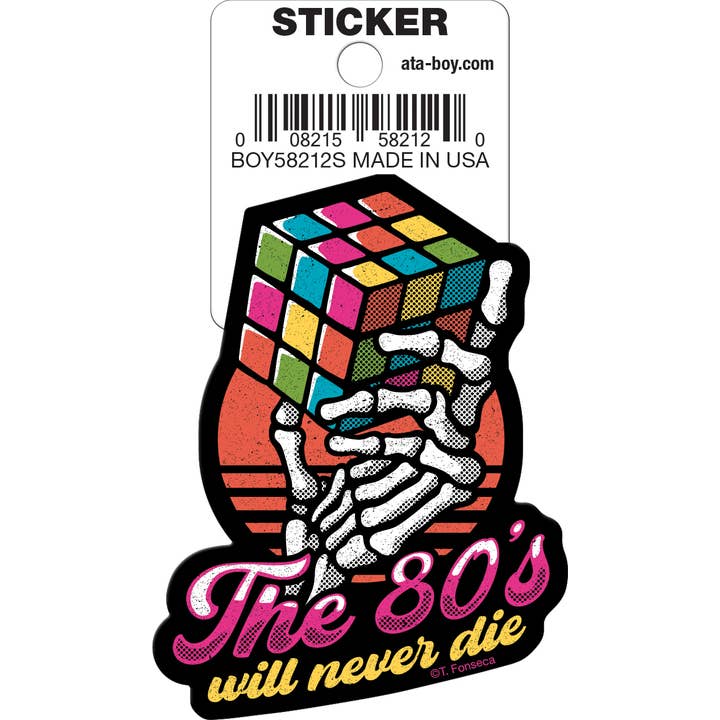 Tobe Fonseca: 80s Will Never Die Die Cut Vinyl Sticker - 3"