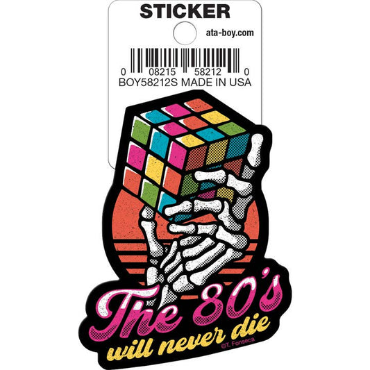 Tobe Fonseca: 80s Will Never Die Die Cut Vinyl Sticker - 3"