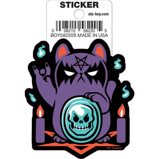 Tobe Fonseca: Bad Luck Satanic Cat Die Cut Vinyl Sticker - 3"