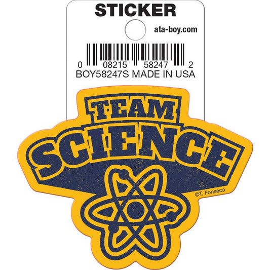Tobe Fonseca: Team Science Atom Die Cut Vinyl Sticker - 3"