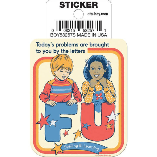 Steven Rhodes: Today's Problems Die Cut Vinyl Sticker - 3"