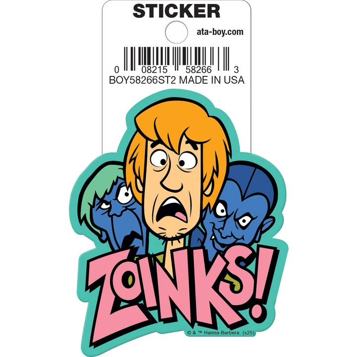 Scooby Doo: Shaggy Zoinks Die Cut Vinyl Sticker - 3"