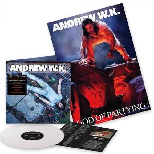 Andrew W.K. God Is Partying (Parental Advisory Explicit Lyrics, Colored Vinyl, White, Poster) [Vinyl]