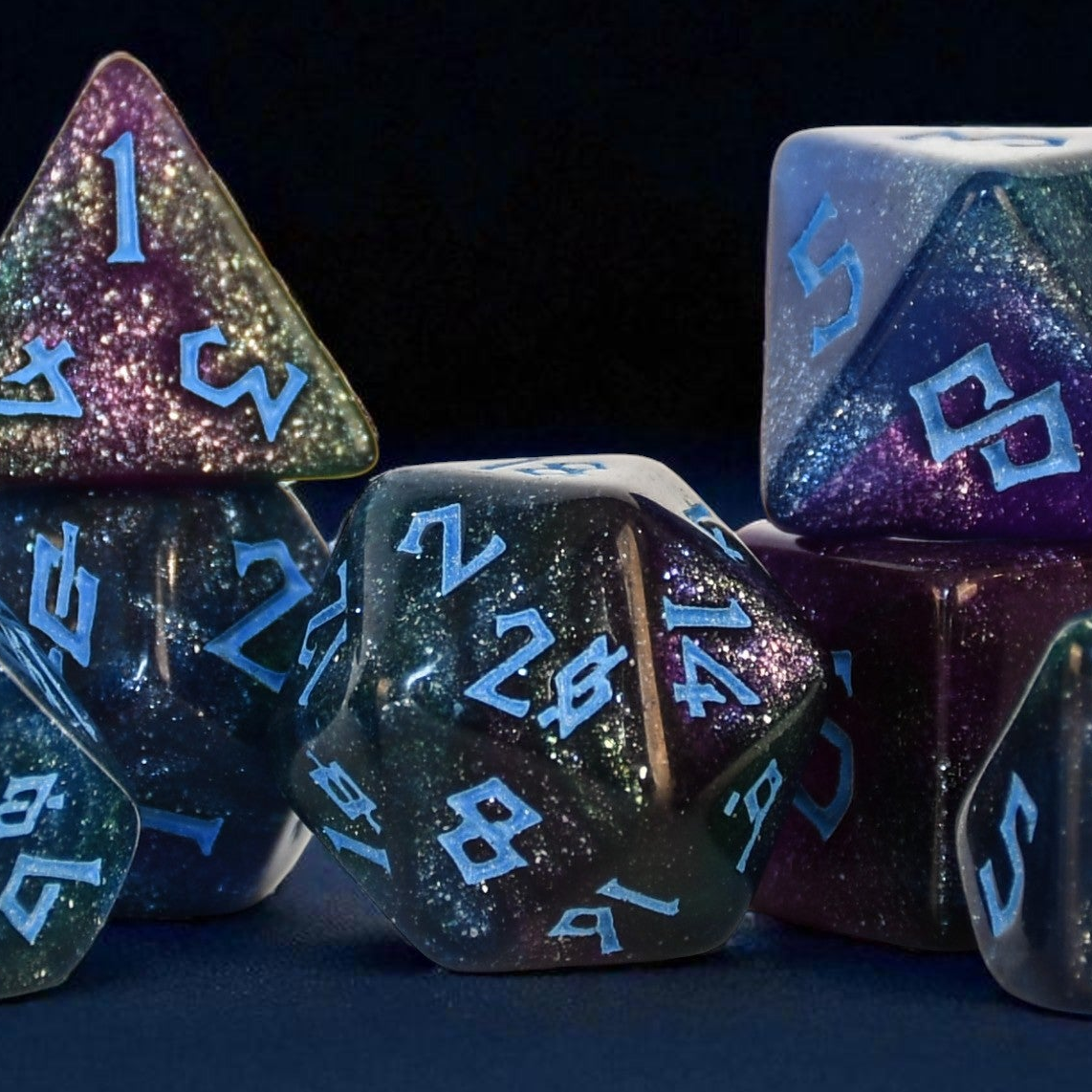 Andromeda Acrylic Dice Set