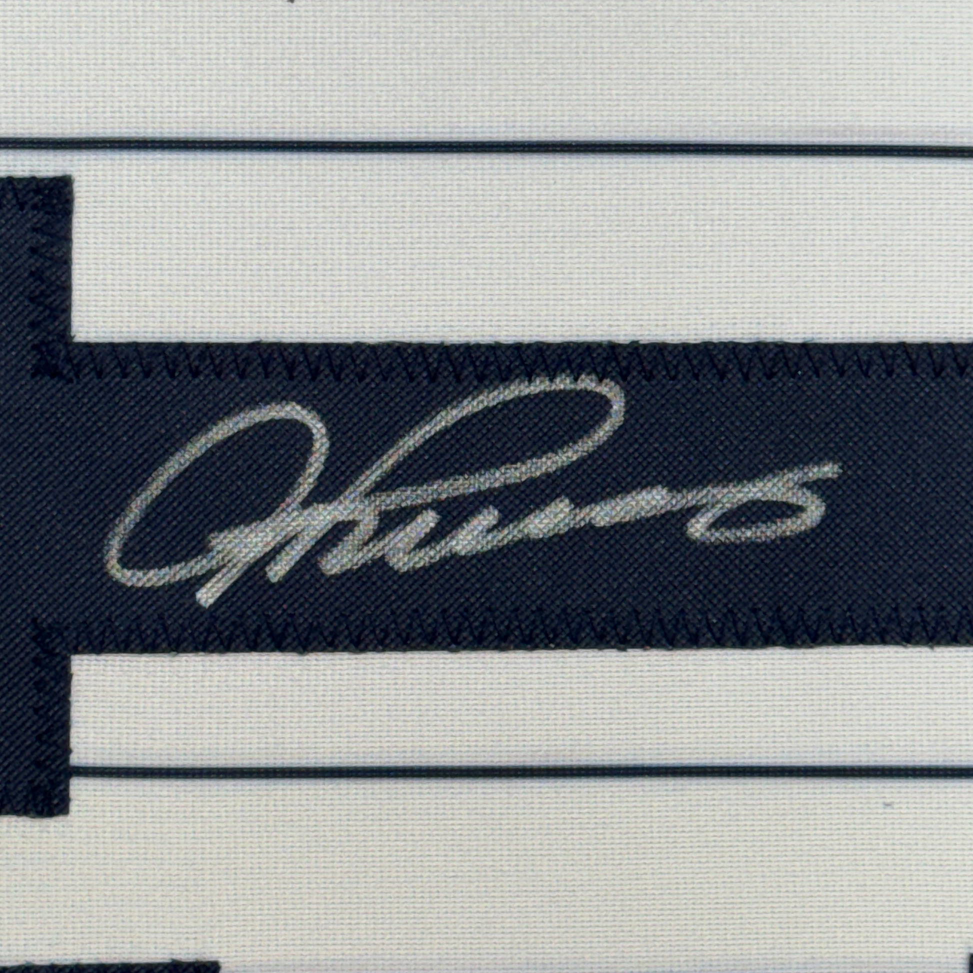 Framed Autographed/Signed Alex Rodriguez 35x39 New York Pinstripe Baseball Jersey JSA COA - Golden Apple Comics