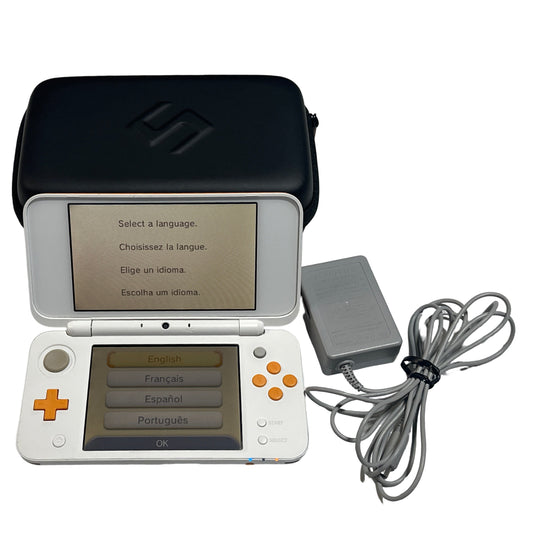 New Nintendo 2DS XL White + Orange - Nintendo 3DS