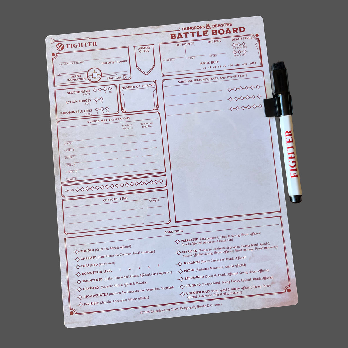 Beadle & Grimm's D&D Battle Board: Fighter - Golden Apple Comics