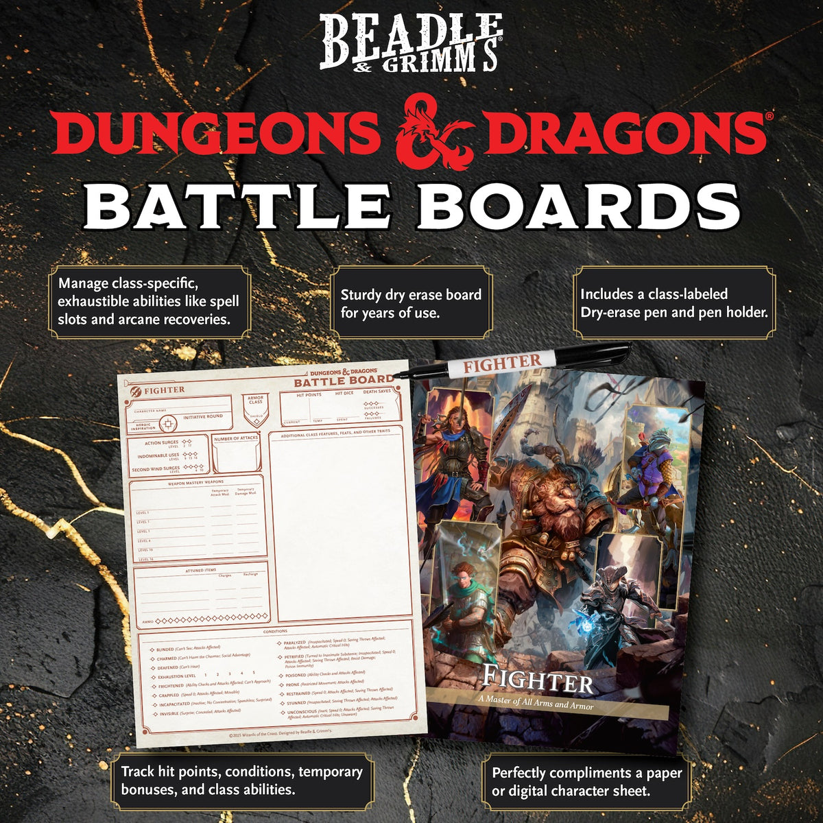 Beadle & Grimm's D&D Battle Board: Fighter - Golden Apple Comics