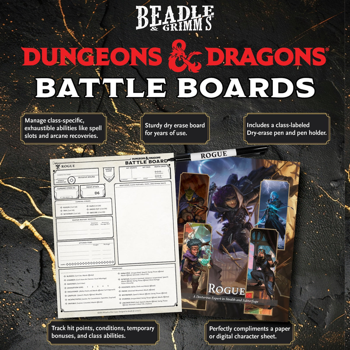 Beadle & Grimm's D&D Battle Board: Rogue - Golden Apple Comics