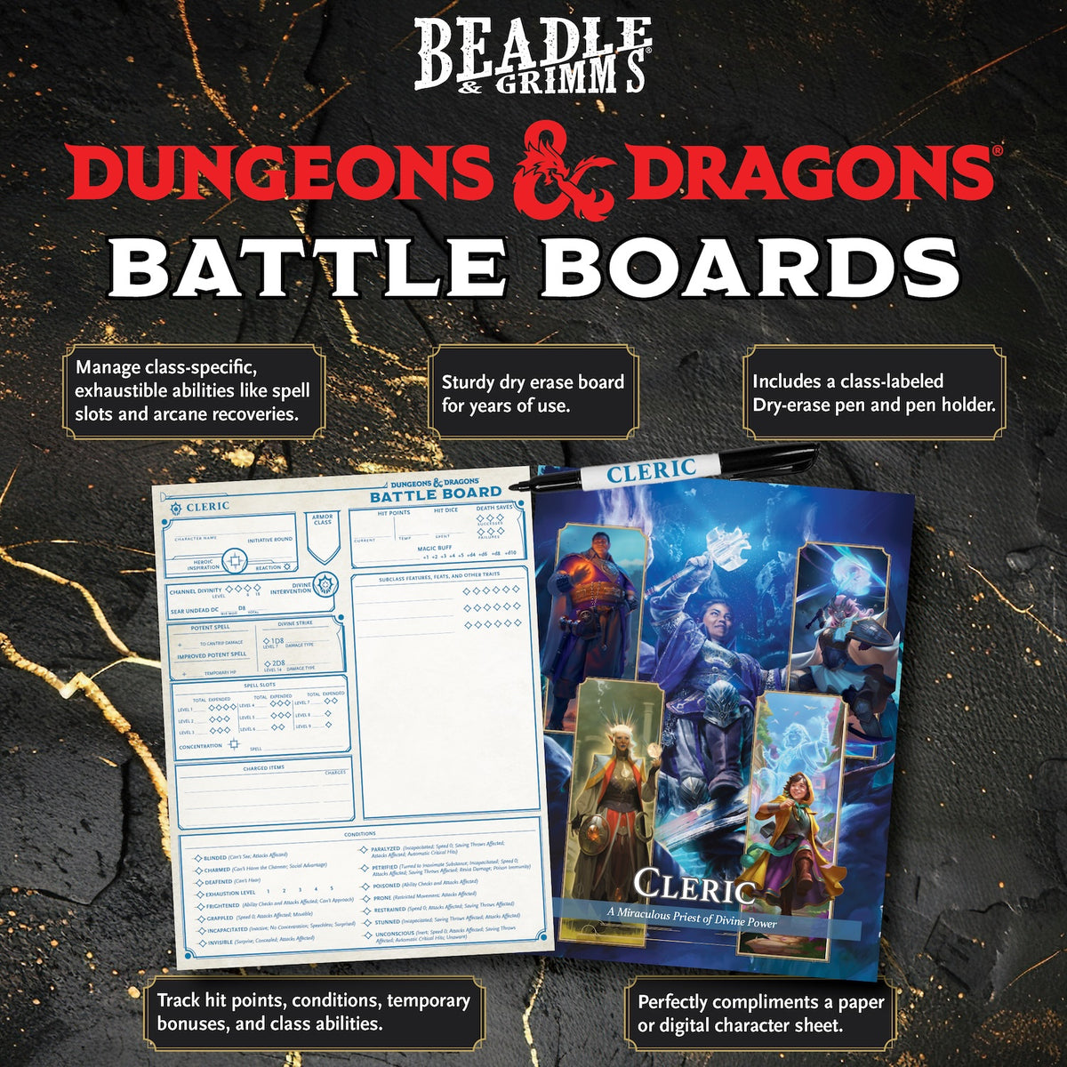 Beadle & Grimm's D&D Battle Board: Cleric - Golden Apple Comics