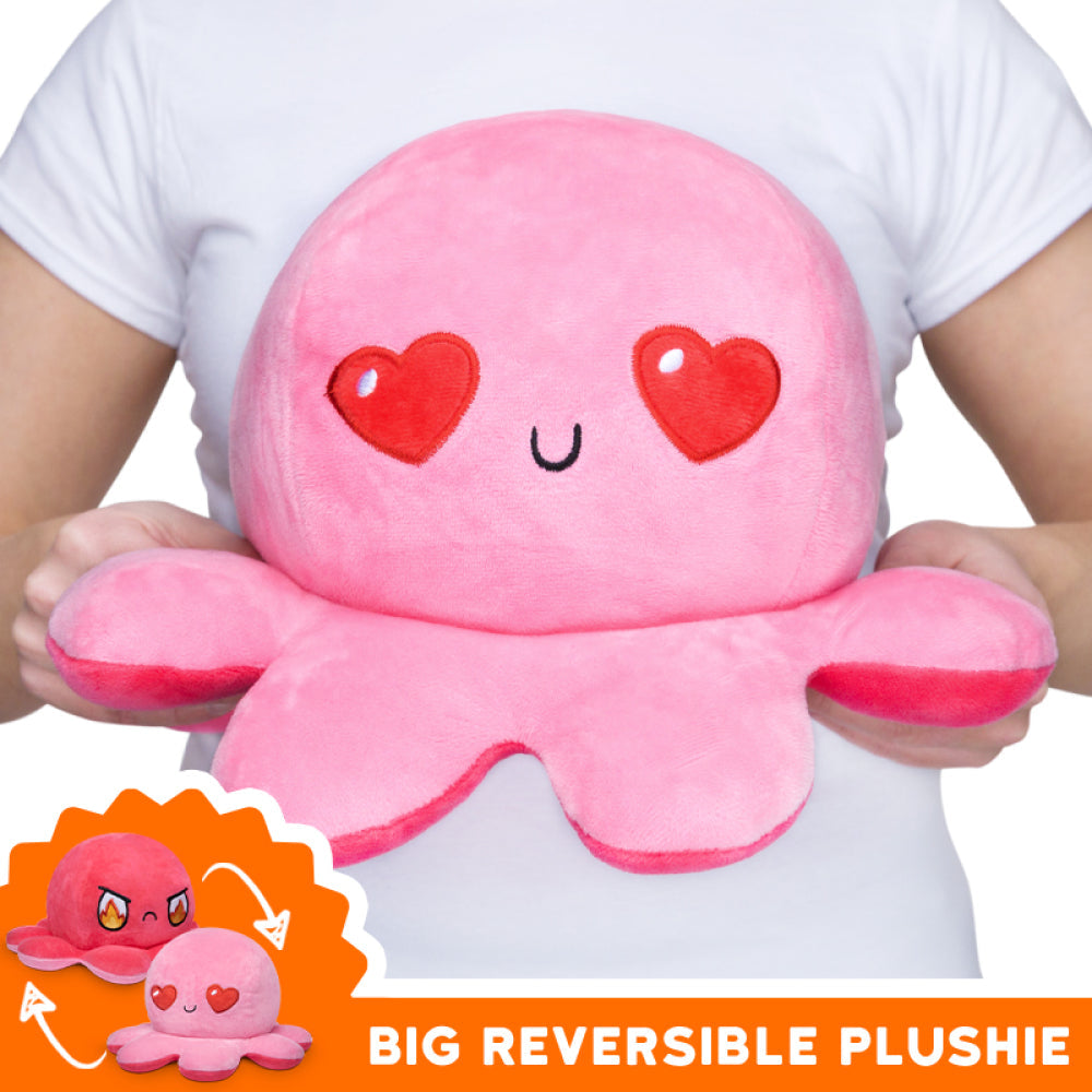 TeeTurtle Big Reversible Octopus: Love Light Pink/Pink (Big)