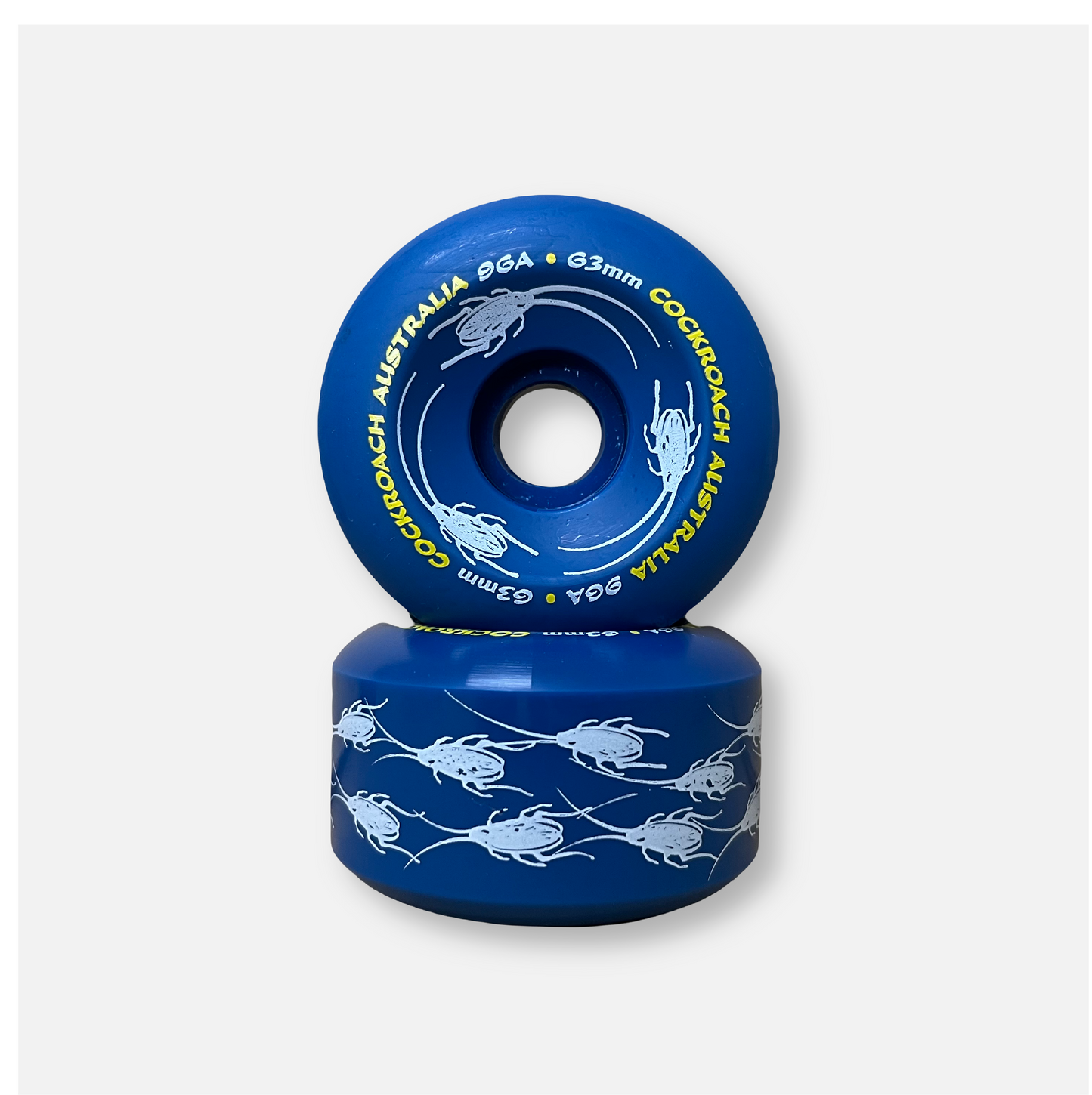 COCKROACH ORIGINAL BLUE 63mm 96A SKATEBOARD WHEELS