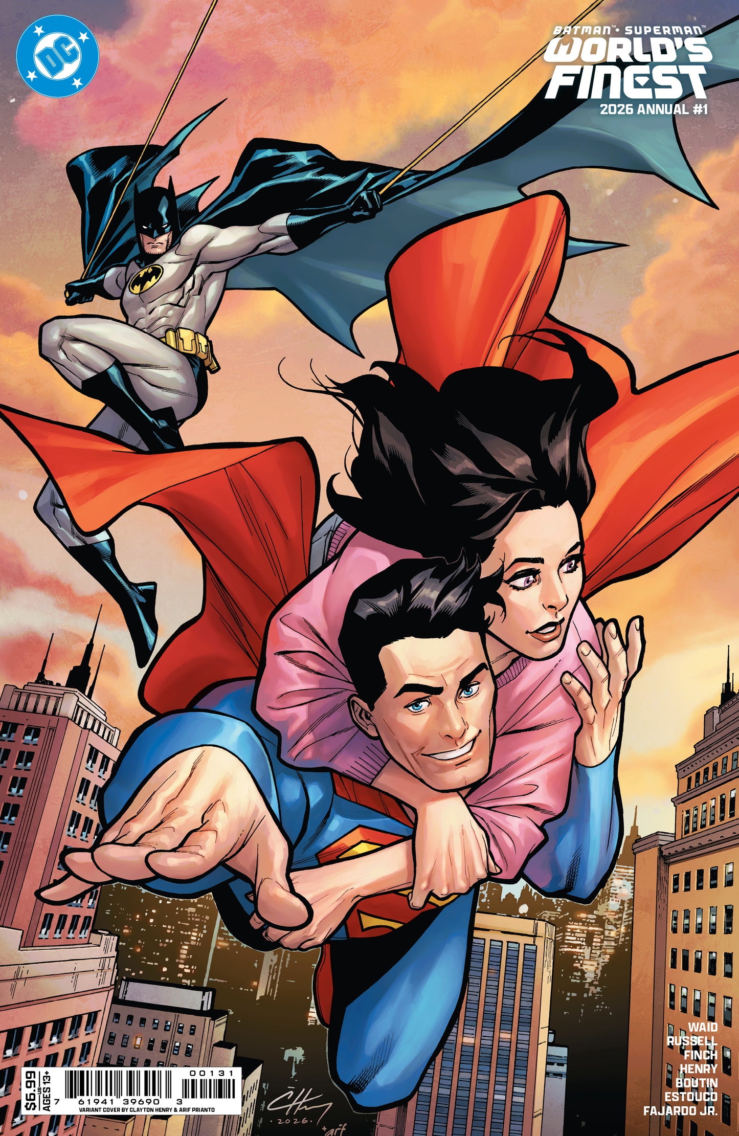 Batman Superman Worlds Finest 2026 Annual #1 (One Shot) C Clayton Henry Variant (07/29/2026) Dc