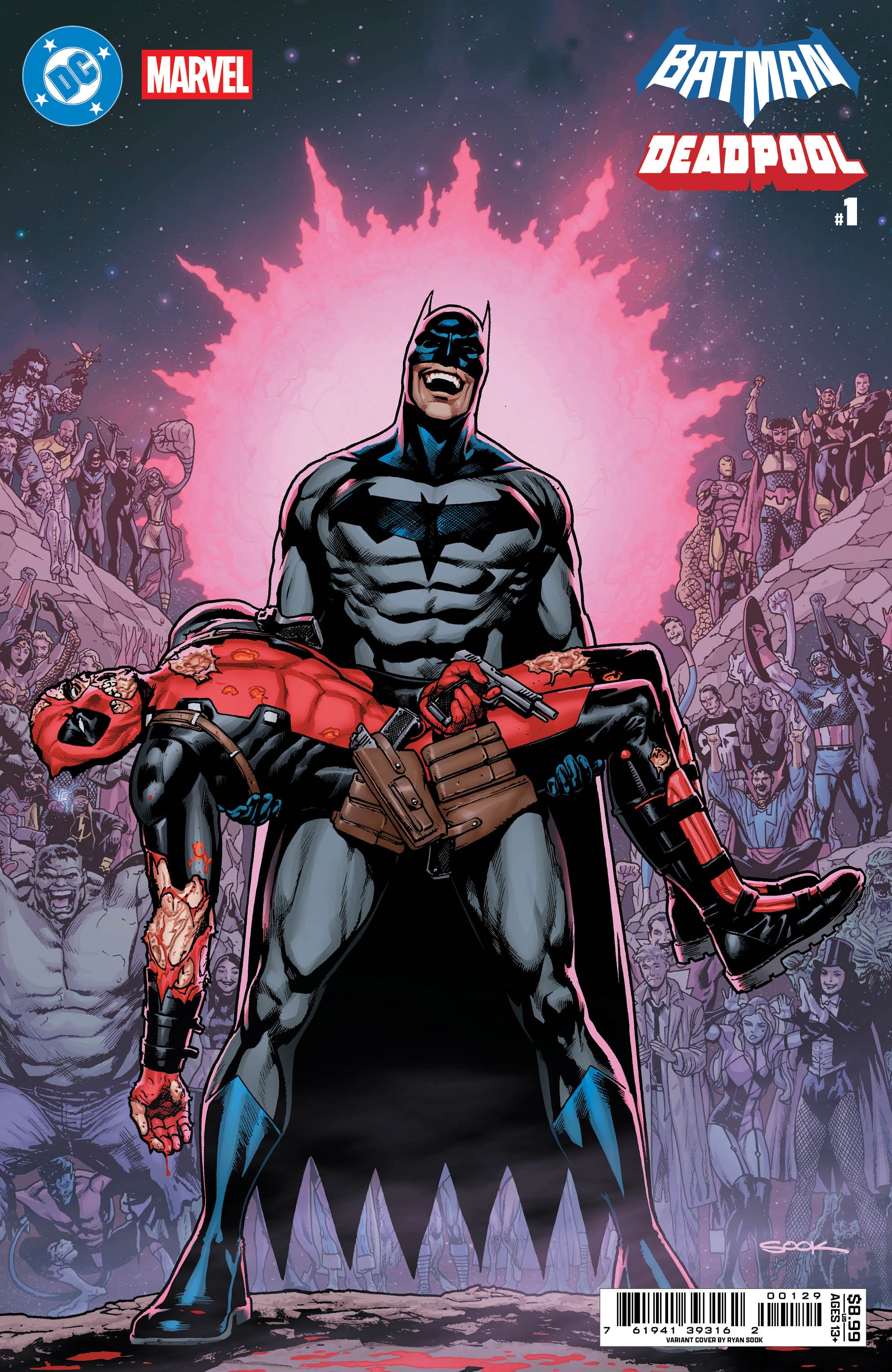 Dc Marvel Batman Deadpool #1 (One Shot) R Ryan Sook Crisis On Infinite