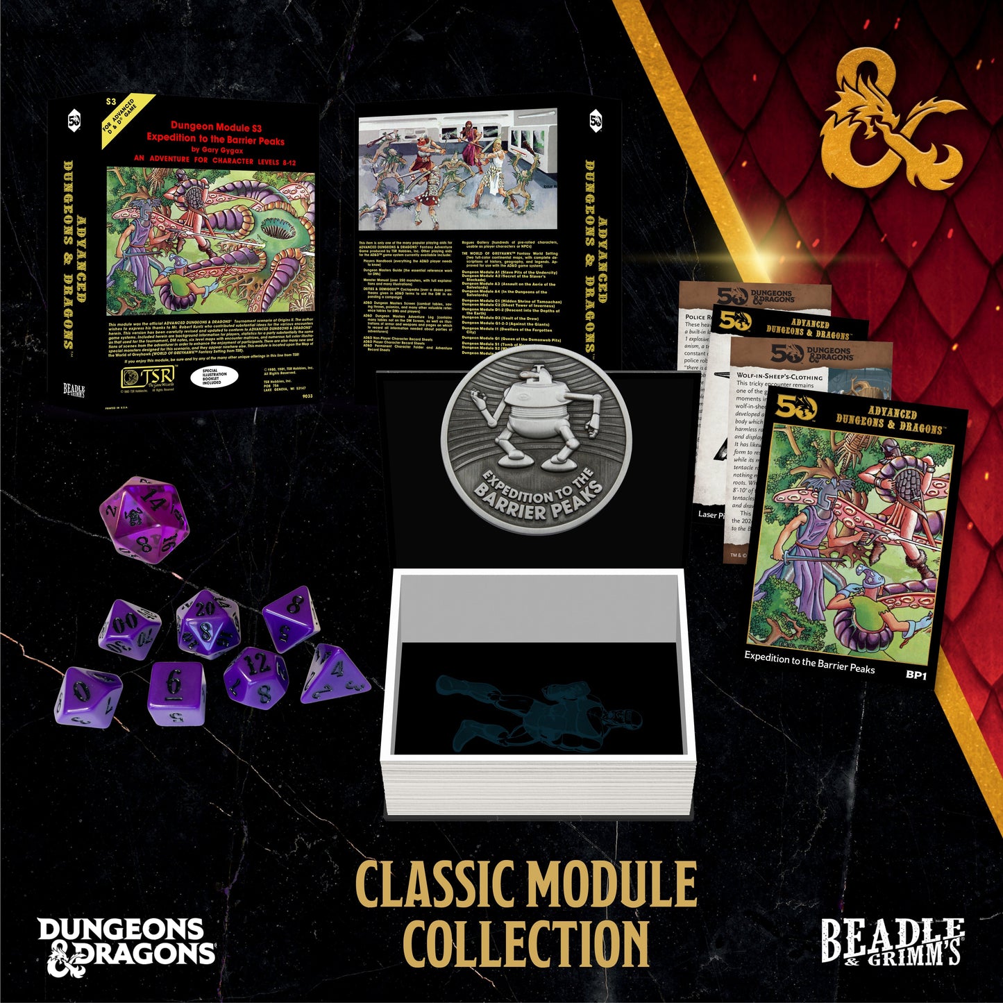 Beadle & Grimm's: D&D Classic Module - Expedition to the Barrier Peaks Polyhedral Dice Set