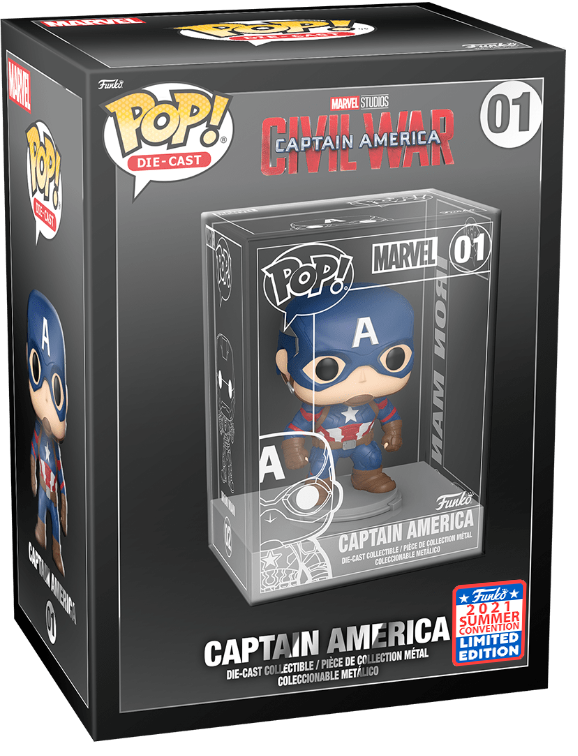 POP! Die-Cast: 01 Marvel, CPT America Exclusive