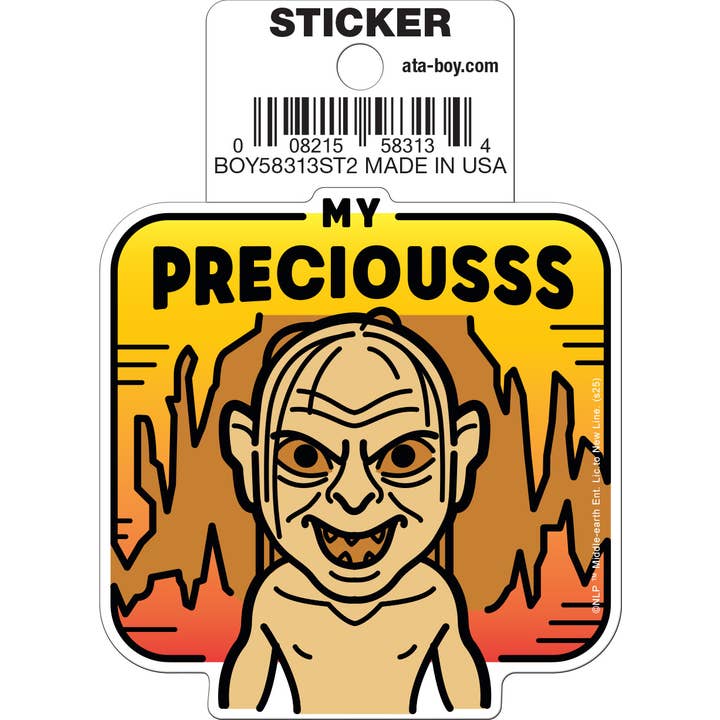 Lord of the Rings: Gollum My Precious Die Cut Vinyl Sticker - 3"