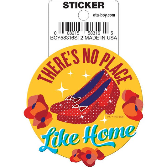 Wizard of Oz: Ruby Slippers No Place Like Home Die Cut Vinyl Sticker - 3"