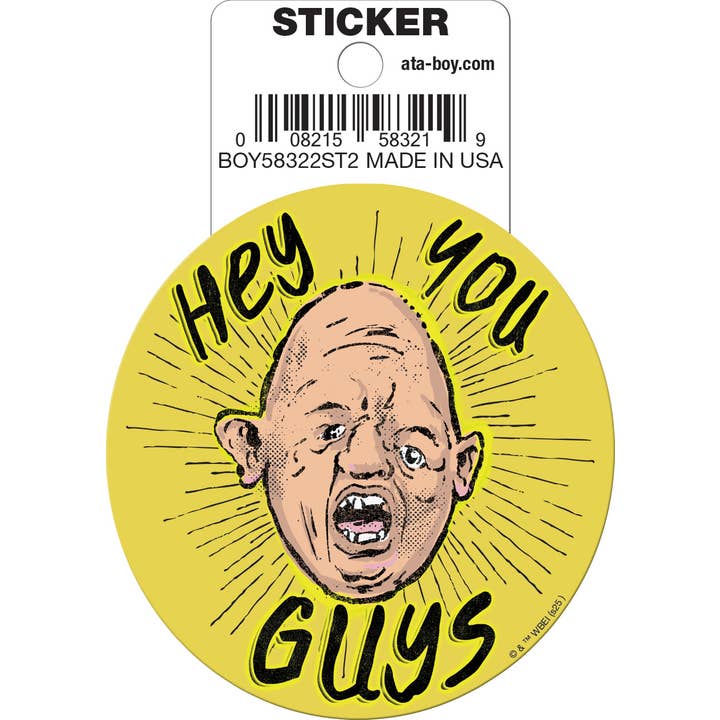Goonies: Hey You Guys Die Cut Vinyl Sticker - 3"