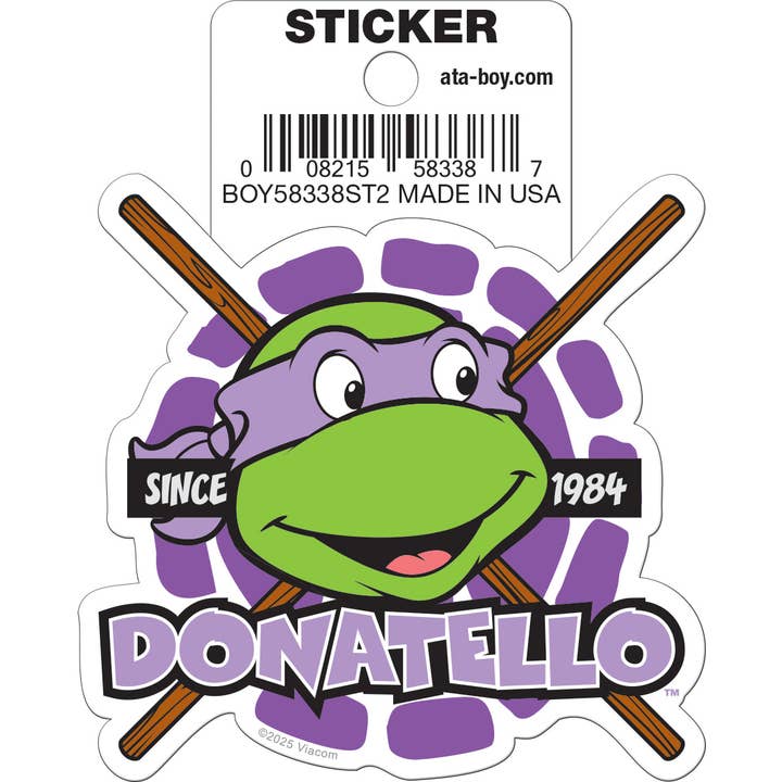 Teenage Mutant Ninja Turtles: Donatello Head Die Cut Vinyl Sticker - 3"