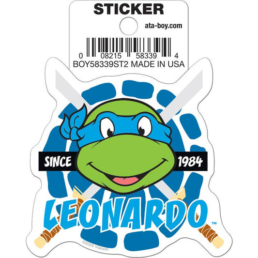 Teenage Mutant Ninja Turtles: Leonardo Head Die Cut Vinyl Sticker - 3"
