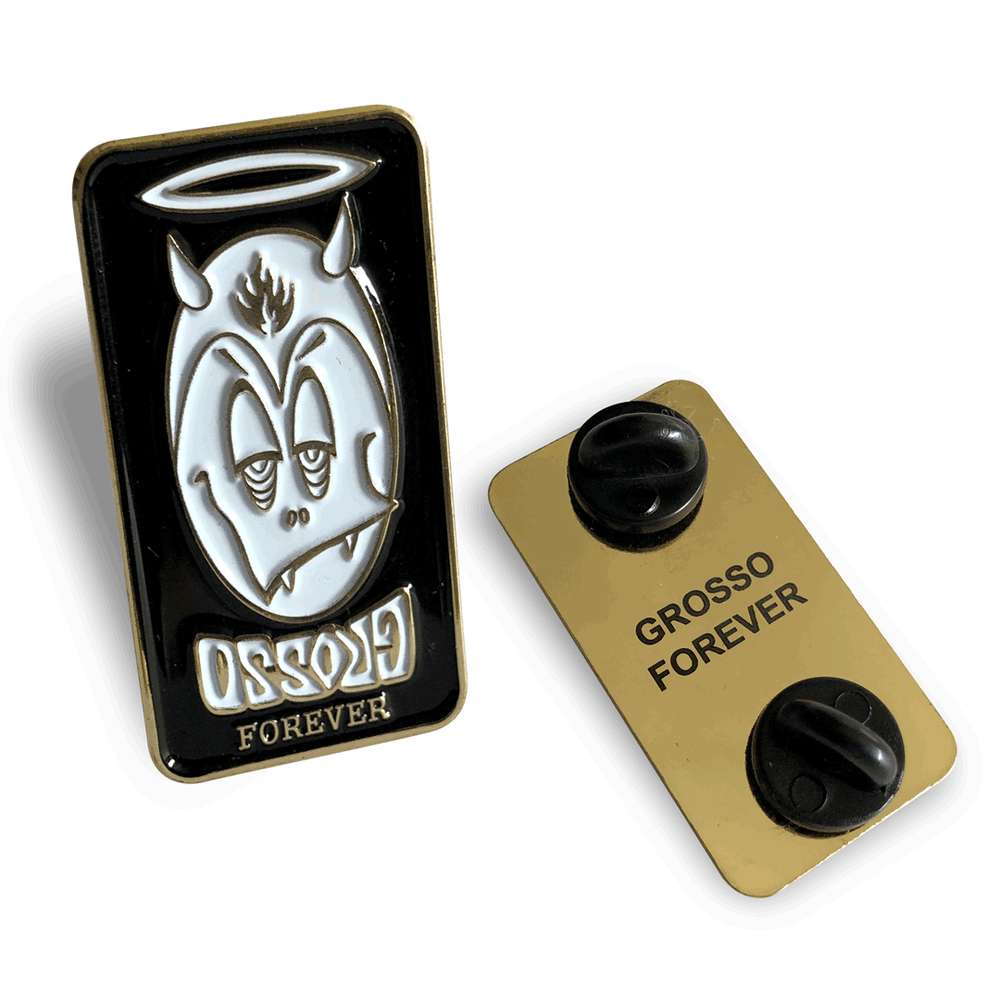 Black Label Skateboards Jeff Grosso "Forever" Enamel Lapel Pin