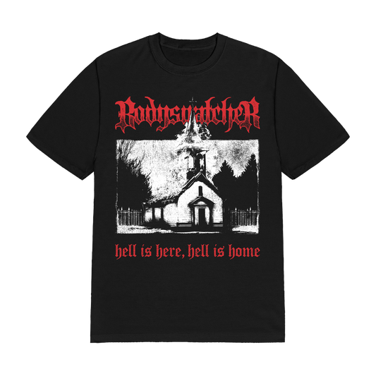 Bodysnatcher - Burning Church Tee - Golden Apple Comics