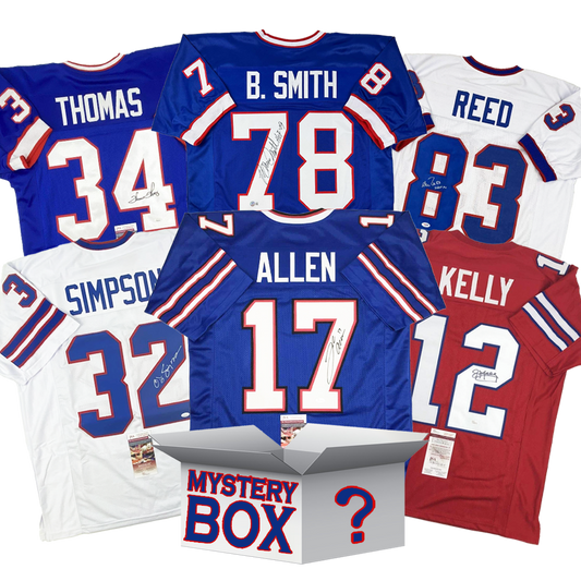 Autographed/Signed Buffalo Football Jersey Mystery Box with PSA JSA or Beckett COA