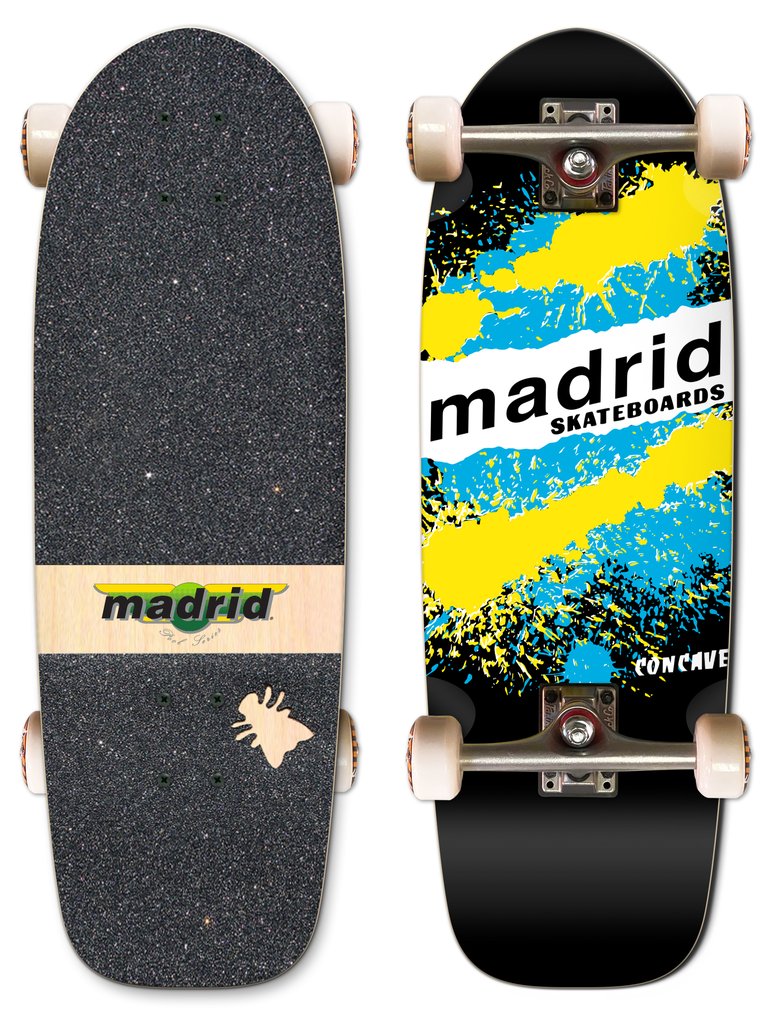 Madrid Explosion 9.5" Blue/Yellow Complete Skateboard