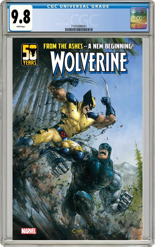 Wolverine #1 B Clayton Crain Variant (09/11/2024) Marvel CGC 9.8