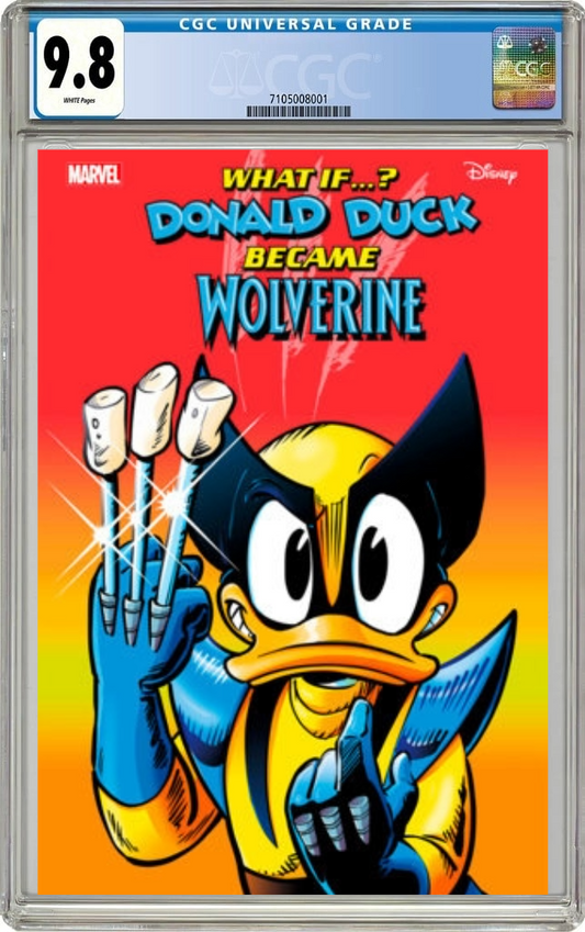 Marvel & Disney What If...? Donald Duck Became Wolverine #1 A Glada Perissintto Luca Barbieri (07/31/2024) Marvel CGC 9.8