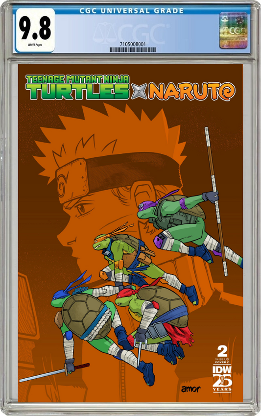 Teenage Mutant Ninja Turtles X Naruto #2 C John Amor Variant (01/15/2025) Idw CGC 9.8